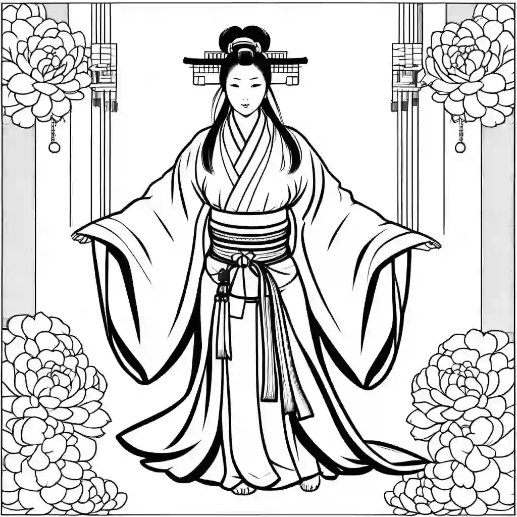 Kimonos coloring pages